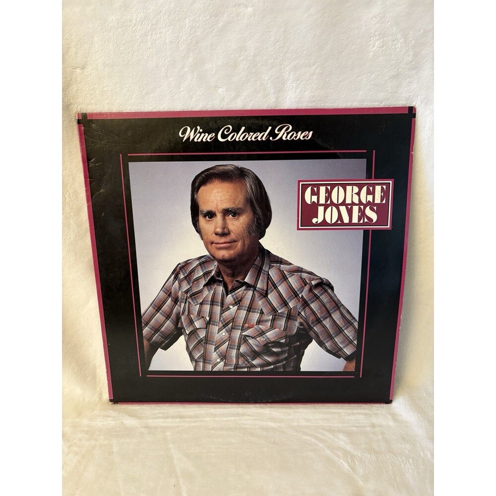 Vintage GEORGE JONES - Wine Colored Roses Vinyl LP Record Album